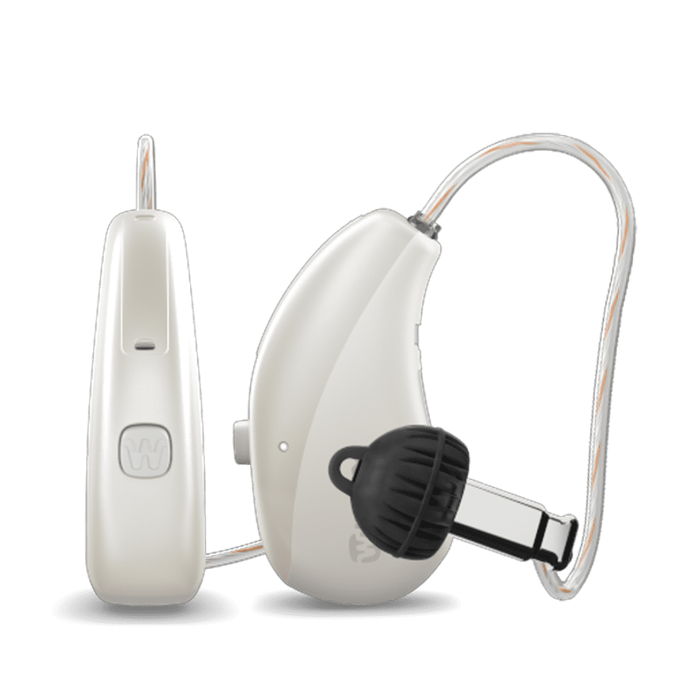 Moment Sheer 220 sRIC R D Pearl white Hearing Aids