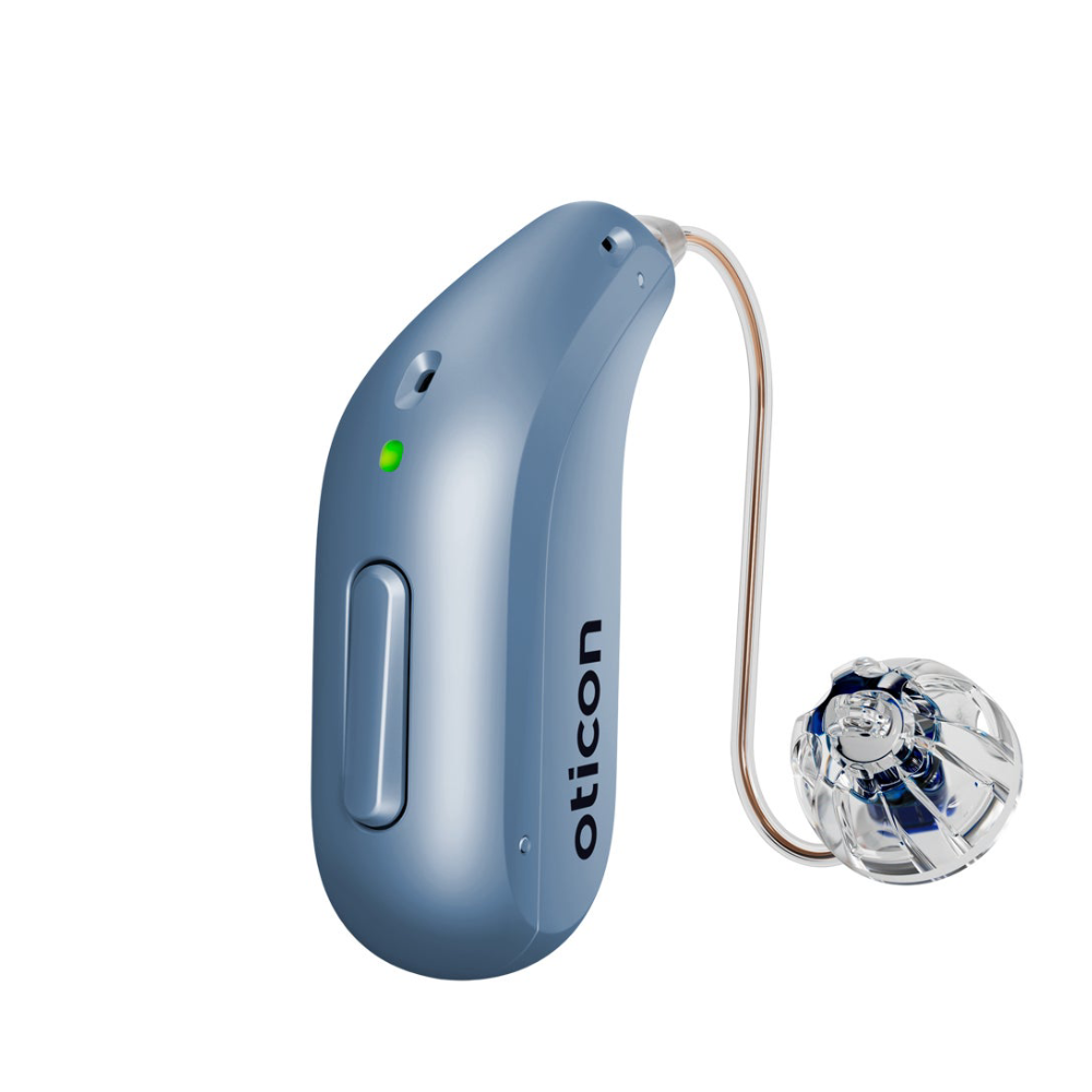 Intent 1 MiniRITE R Sky Blue Hearing Aids