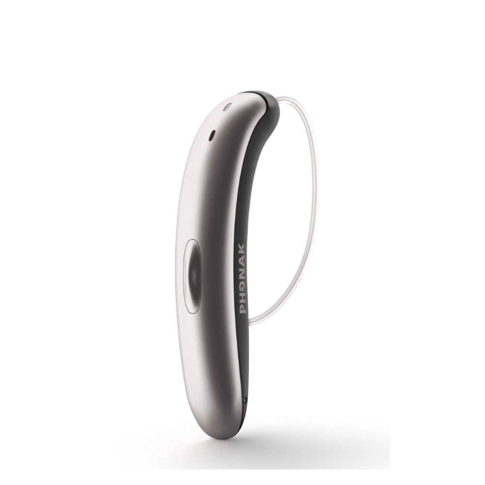 Slim Lumity L70-R Silver Black Hearing Aids