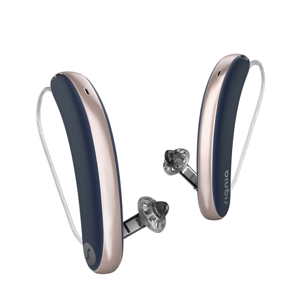 Styletto 3IX Slim RIC R Cosmic Blue Rose Gold Hearing Aids