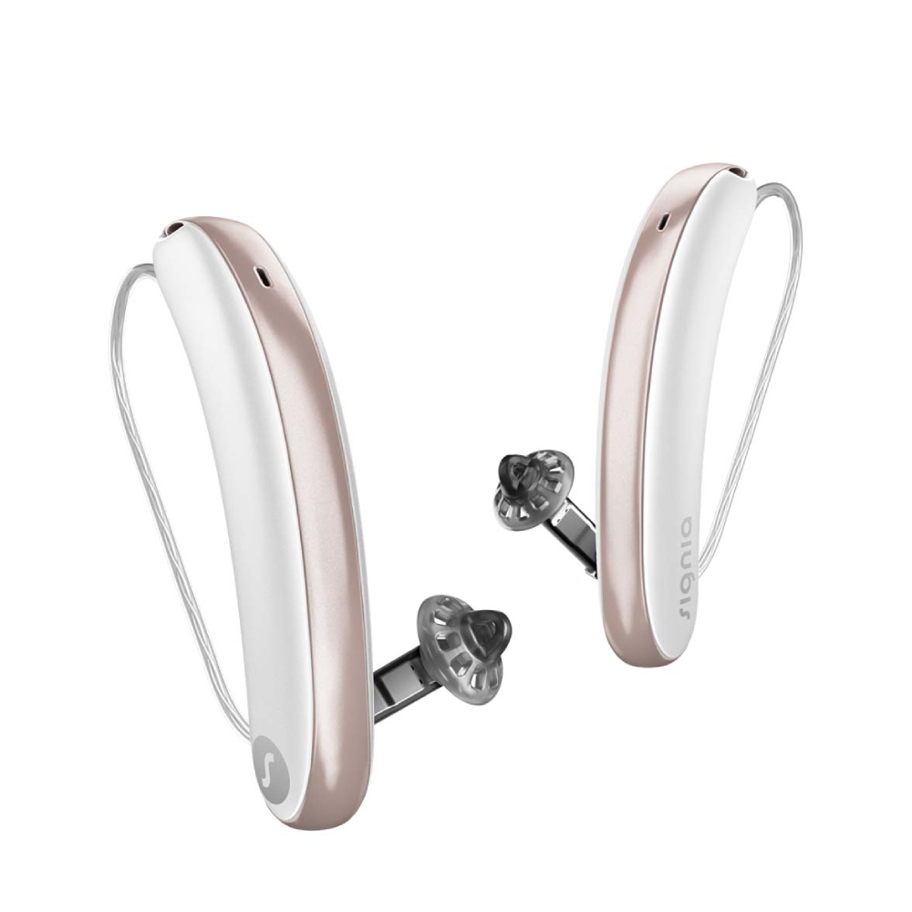 Styletto 3IX Slim RIC R Snow White Rose Gold Hearing Aids