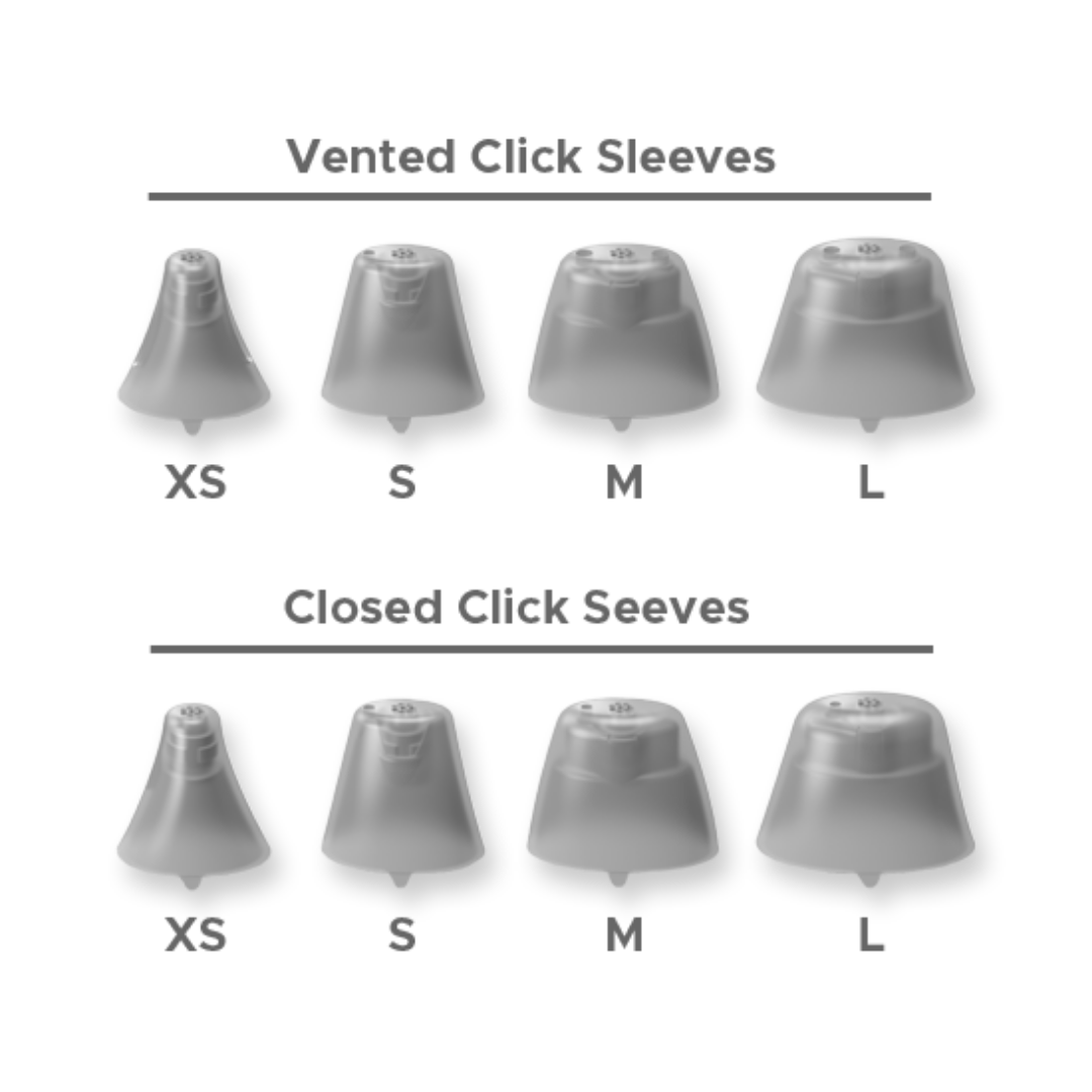 Click Sleeved (Silk) domes for hearing aids 6 per package DÔME